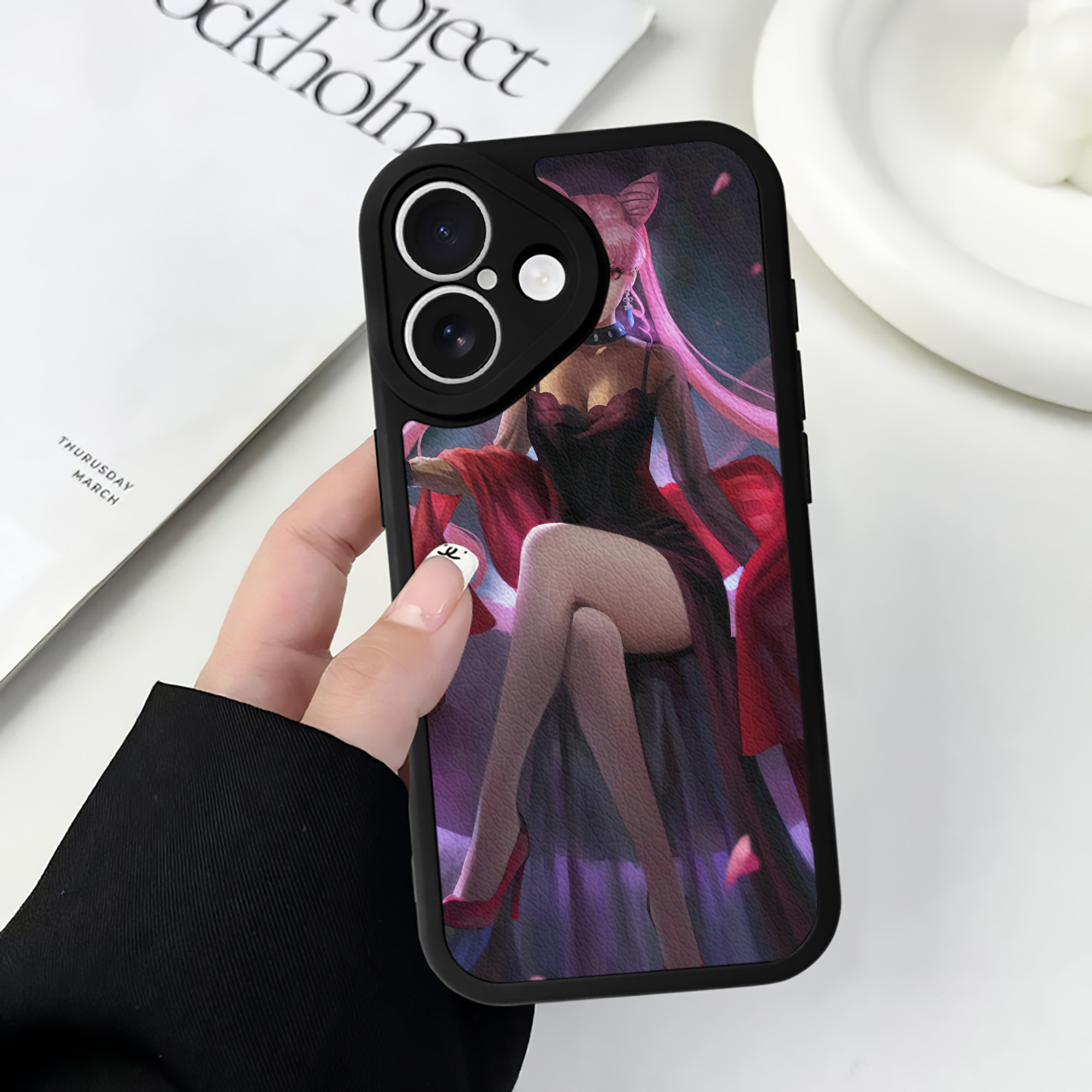 （画像用） 美少女戦士セーラームーン Sailor Moon 【iPhone 16シリーズ対応】シリコンスマホケース（レザー調） 材質：シリコン